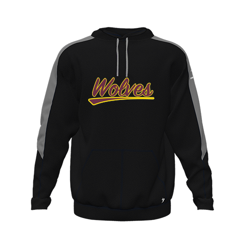 [CUS-DFW-HOOD-FLC-LSL-BLK-YXS-LOGO1] Hoodie (Youth XS, Black, Logo 1)