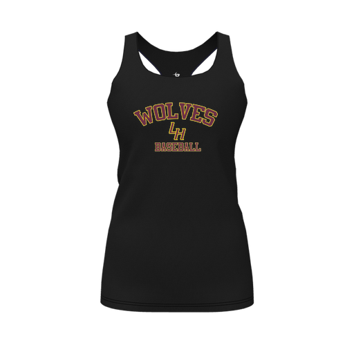 [FT0TRBBK-FYS-LOGO2] Decker Racerback Tank Top (Female Youth S, Black, Logo 2)