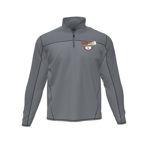 [CUS-DFW-QTRZ-PER-LSL-GRY-AS-LOGO3] Quarter Zip Pullover (Adult S, Gray, Logo 3)