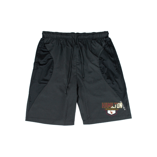 [CUS-DFW-SHOR-PER-CRV-BLK-YXXS-LOGO3] Shorts (Curve Shorts) (Youth XXS, Black, Logo 3)