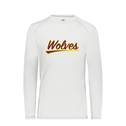 [6845.005.S-LOGO1] Men's SoftTouch Long Sleeve (Adult S, White, Logo 1)