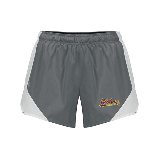 [229489.R04.S-LOGO1] Girls Olympus Shorts (Female Youth S, Gray, Logo 1)