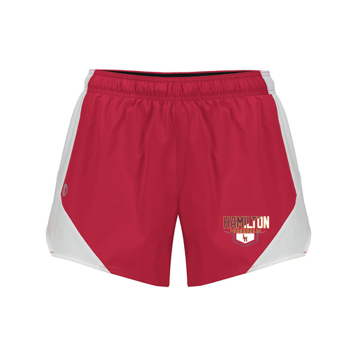 [229489.H01.S-LOGO3] Girls Olympus Shorts (Female Youth S, Red, Logo 3)