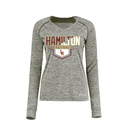 [222770.K94.XS-LOGO3] Ladies Electric Long Sleeve Shirt (Female Adult XS, Gray, Logo 3)