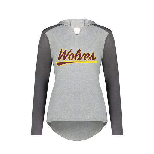 [6902.30V.XS-LOGO1] Ladies Vintage Hoodie (Female Adult XS, Gray, Logo 1)