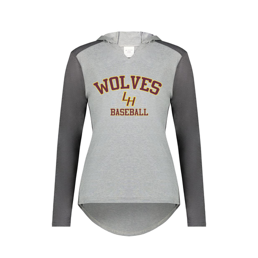 [6902.30V.XS-LOGO2] Ladies Vintage Hoodie (Female Adult XS, Gray, Logo 2)