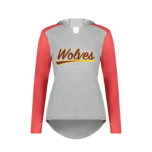 [6902.27V.XS-LOGO1] Ladies Vintage Hoodie (Female Adult XS, Red, Logo 1)