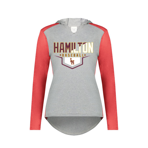 [6902.27V.XS-LOGO3] Ladies Vintage Hoodie (Female Adult XS, Red, Logo 3)