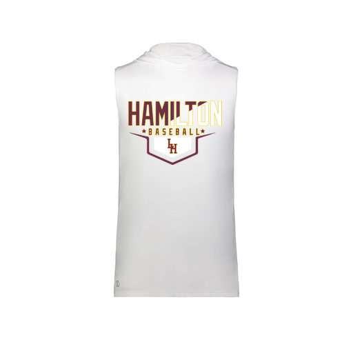 [222590.005.XS-LOGO3] Men's CoolDry Sleeveless Hoodie (Adult XS, White, Logo 3)