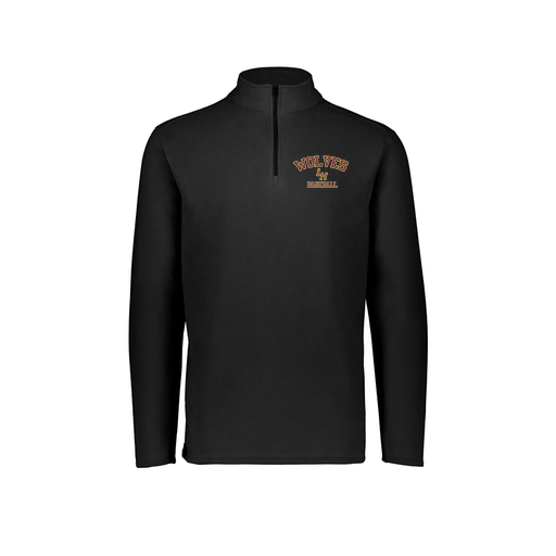 [6863.080.XS-LOGO2] Men's MicroFleece 1/4 Zip Pullover (Adult XS, Black, Logo 2)