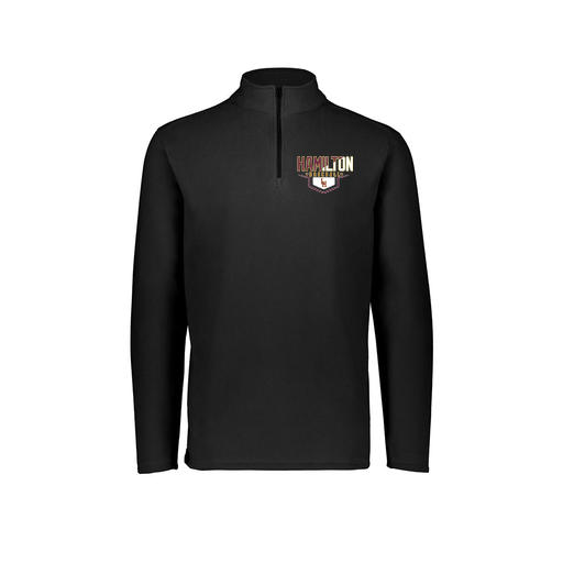 [6863.080.XS-LOGO3] Men's MicroFleece 1/4 Zip Pullover (Adult XS, Black, Logo 3)