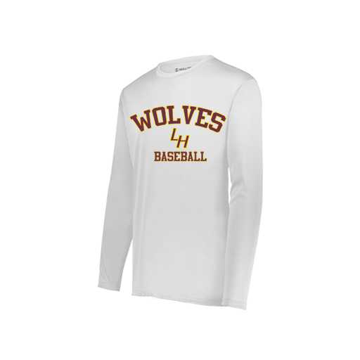 [222822.005.XS-LOGO2] Men's LS Smooth Sport Shirt (Adult XS, White, Logo 2)