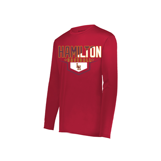 [222822.083.XS-LOGO3] Men's LS Smooth Sport Shirt (Adult XS, Red, Logo 3)