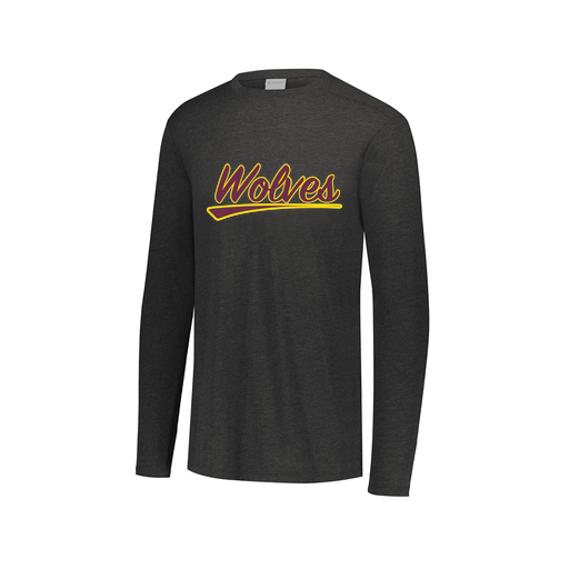 [FTLCUBBK-AXS-LOGO1] Decker Men's Tri-Blend T-Shirt - Long Sleeve (Adult XS, Black, Logo 1)