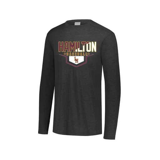 [FTLCUBBK-AXS-LOGO3] Decker Men's Tri-Blend T-Shirt - Long Sleeve (Adult XS, Black, Logo 3)
