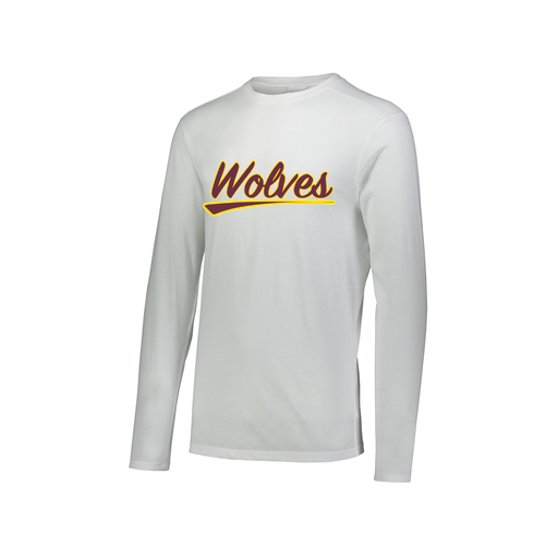 [FTLCUBWH-AXS-LOGO1] Decker Men's Tri-Blend T-Shirt - Long Sleeve (Adult XS, White, Logo 1)