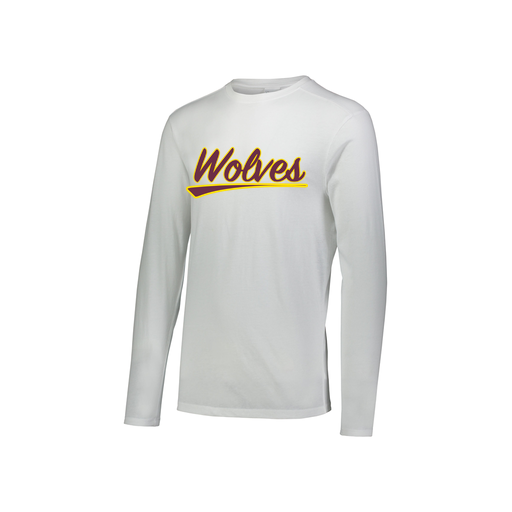 [FTLCUBWH-YS-LOGO1] Decker Youth Tri-Blend T-Shirt - Long Sleeve (Youth S, White, Logo 1)