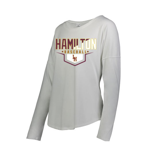 [FTLCUBWH-FAS-LOGO3] Decker Women's Tri-Blend T-Shirt - Long Sleeve (Female Adult S, White, Logo 3)